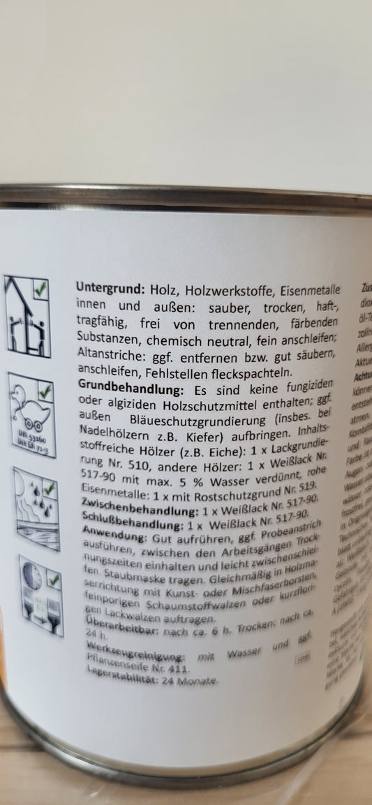 AURO Weißlack matt Nr.517-90 Grundpreis: 1 Liter / 53,07 €