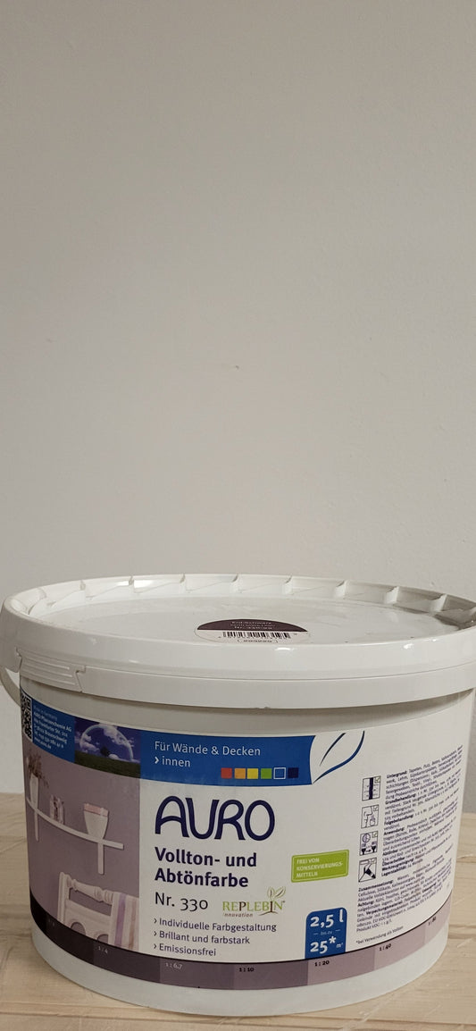 AURO Vollton- und Abtönfarbe Nr.330 99 ( Erd-Schwarz) 1 Liter / 27,96 €