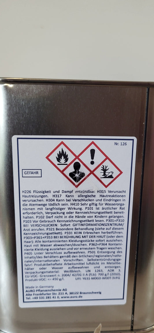 AURO Hartöl Nr.126 -  Grundpreis 1 Liter / 49,20 €